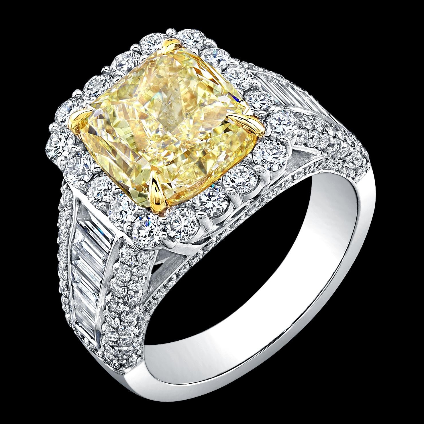 4.44ct Cushion 